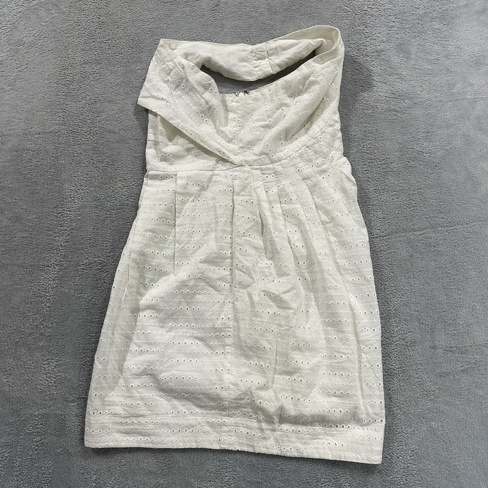 BCBGeneration Dress Women's 0 Halterneck White Summer Midi Boho Mini Summer